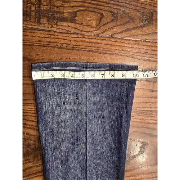 YOUNIQUE Originals Jeans Mid Rise Junior's 13 Flared Dark Wash Blue Denim EUC - Picture 4 of 8